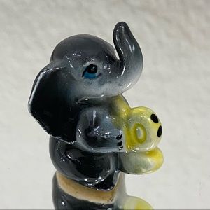 Vintage Bone China Japan Miniature Elephant Figurine
